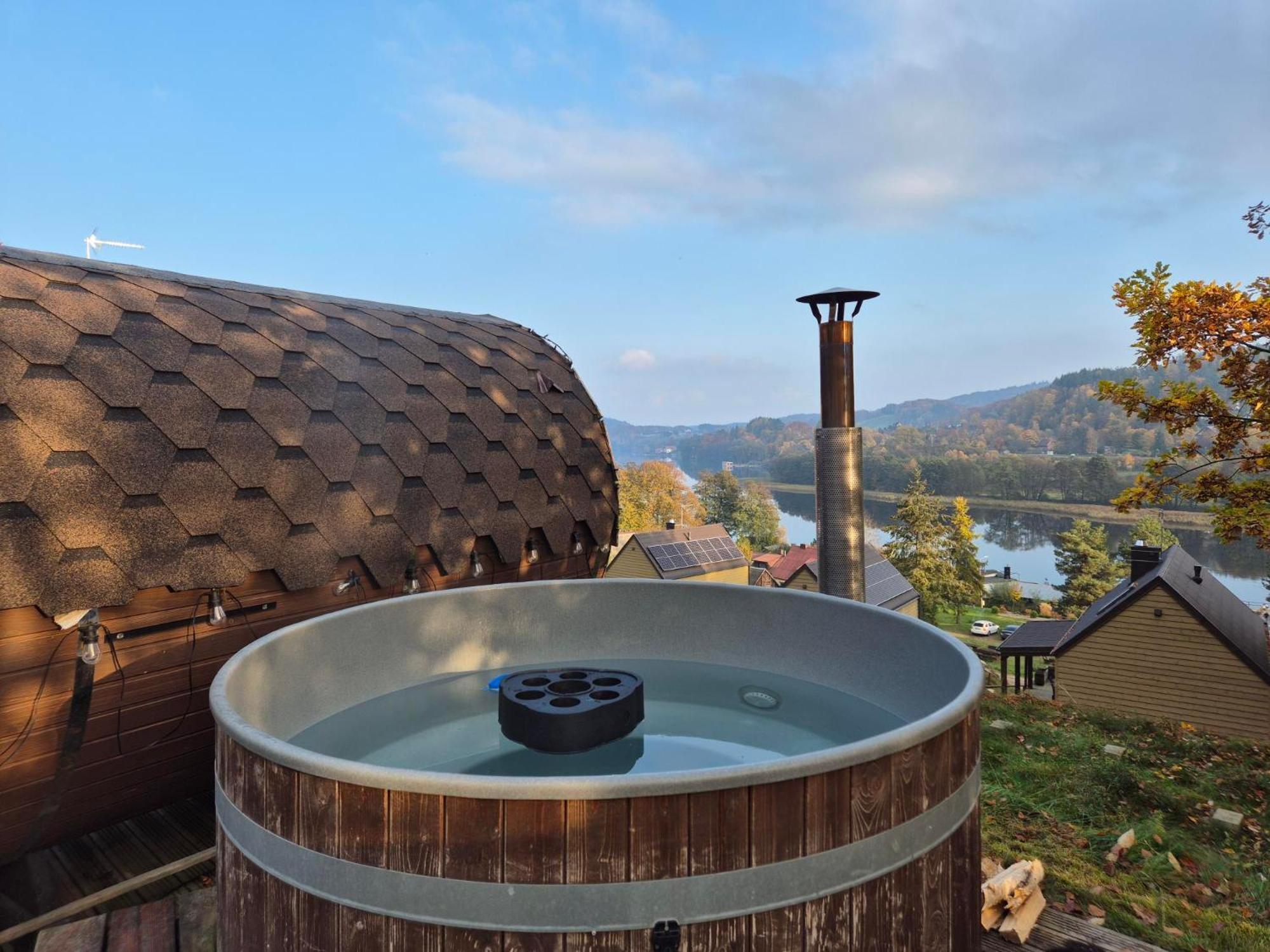 Ostrzycki Las Domki Nad Jeziorem -Balia-Sauna-Prywatny Pomost Pierszczewo Bagian luar foto